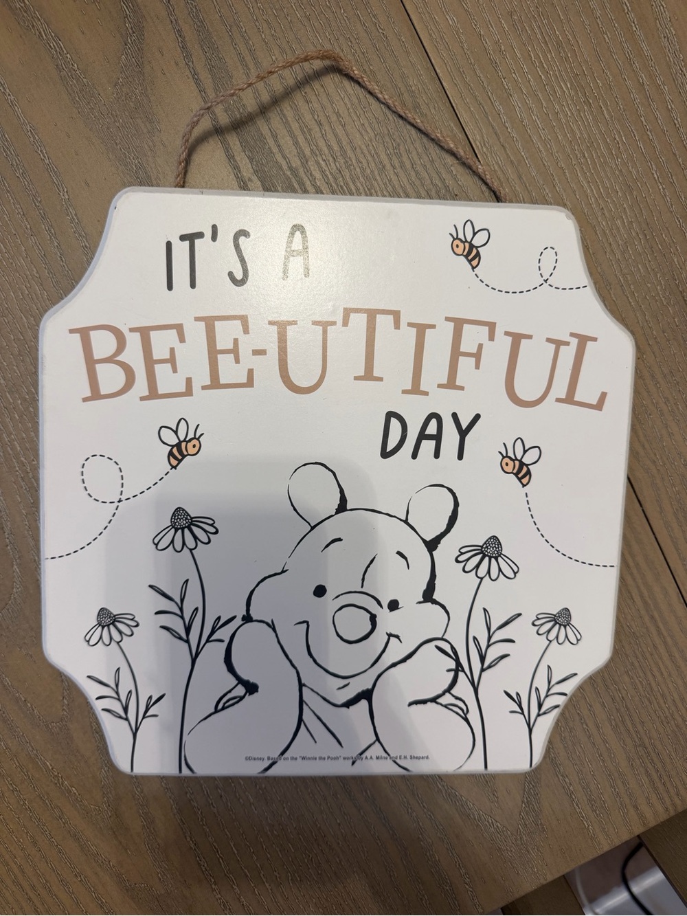 Disney Winnie the Pooh "Bee-utiful Day" Wall Sign and Bee